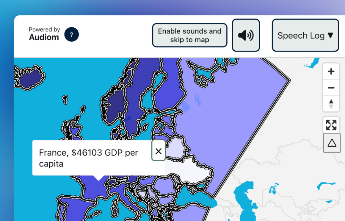 Introducing Audiom for Highcharts Maps