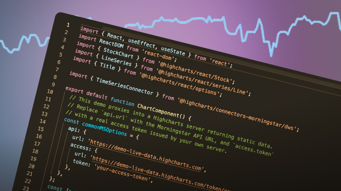 Getting Started: Highcharts Connectors for Morningstar’s DWS API in React